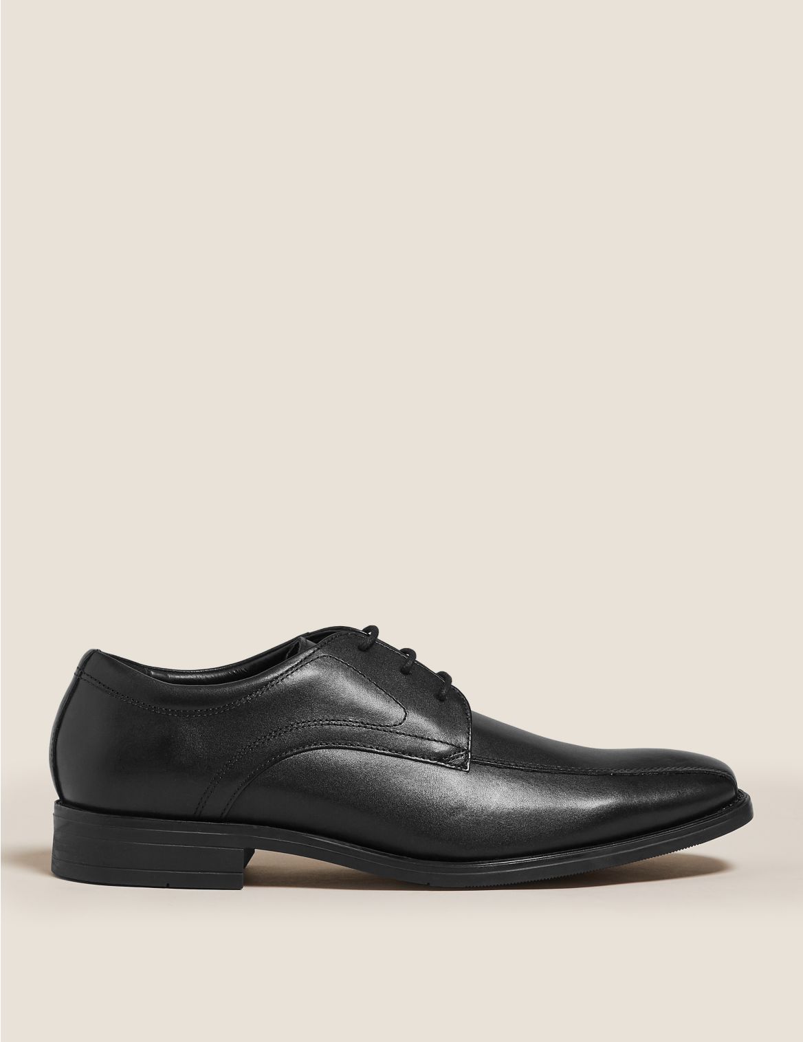 Leather Derby Shoes black