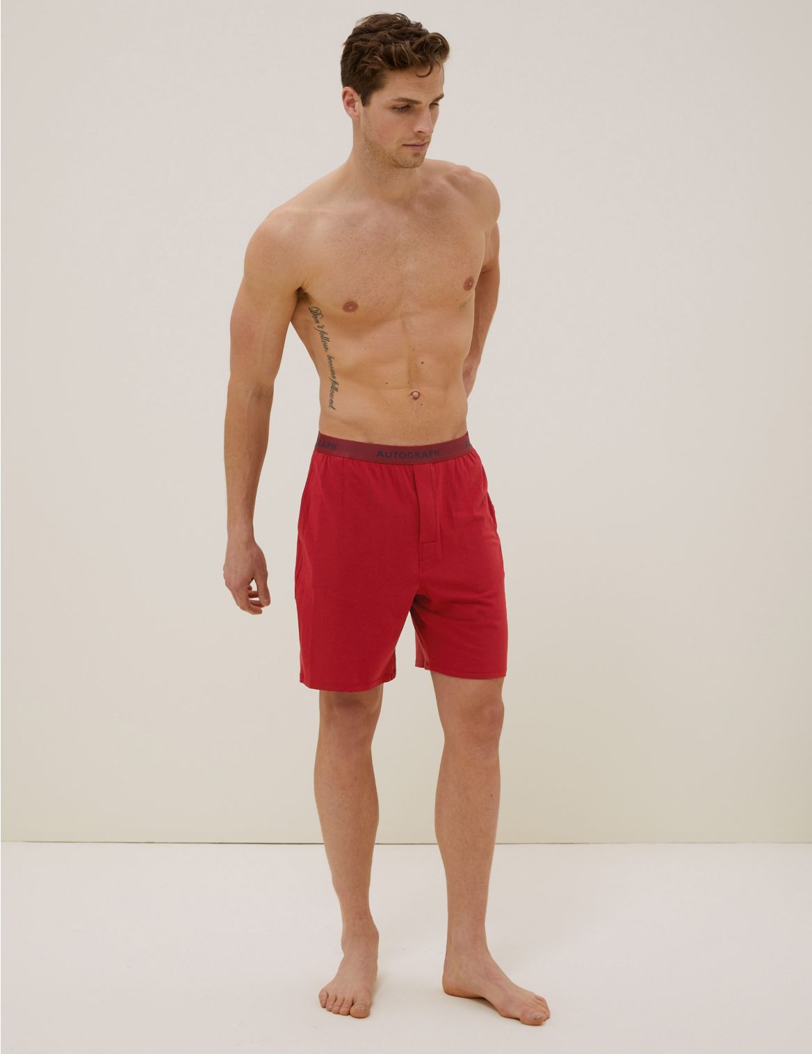 Premium Cotton Supersoft Pyjama Shorts red