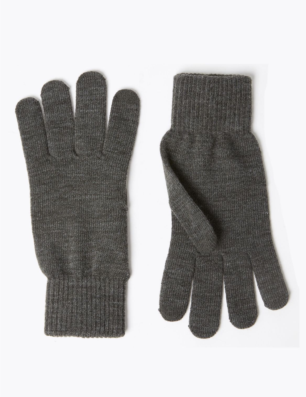 Knitted Gloves with Thermowarmth&trade; grey