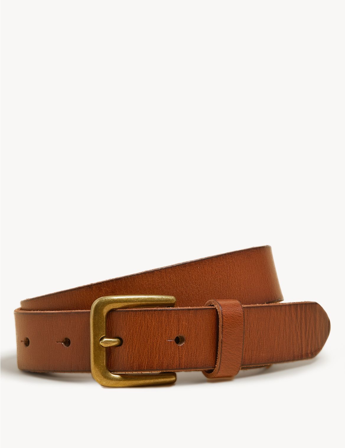 Italian Leather Casual Belt brown