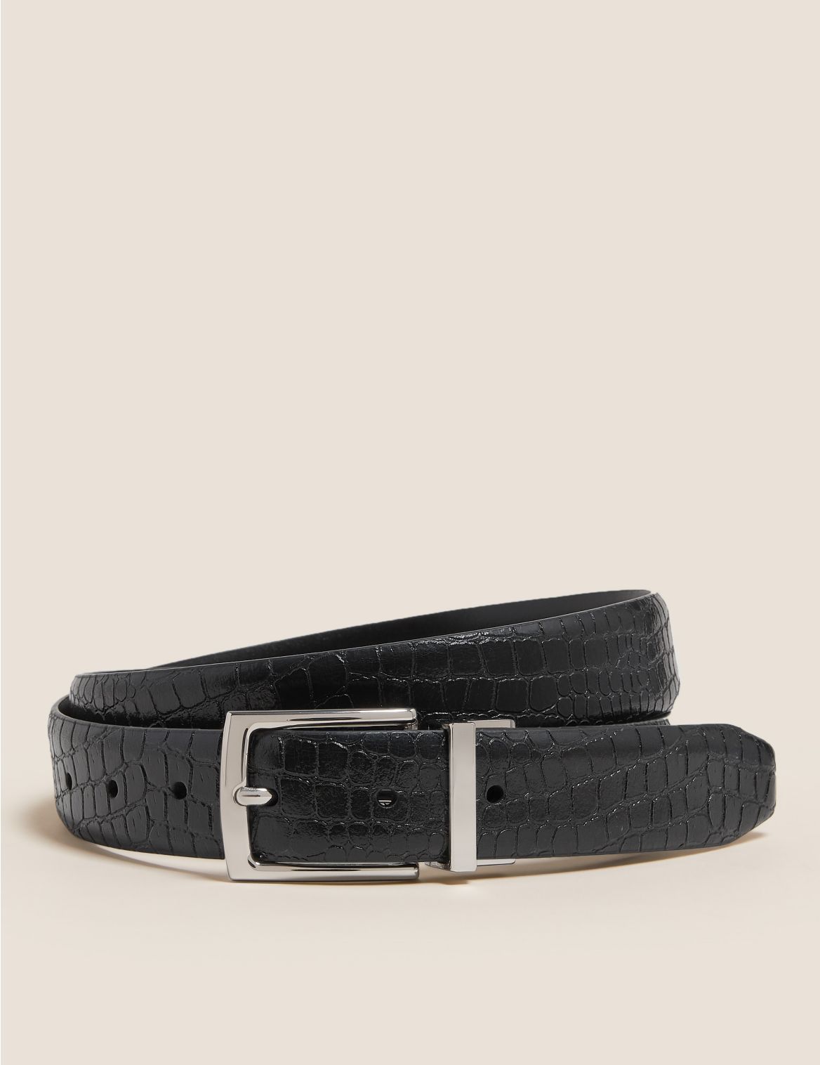 Leather Reversible Belt black