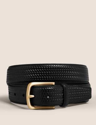 M&S Mens Leather Textured Belt