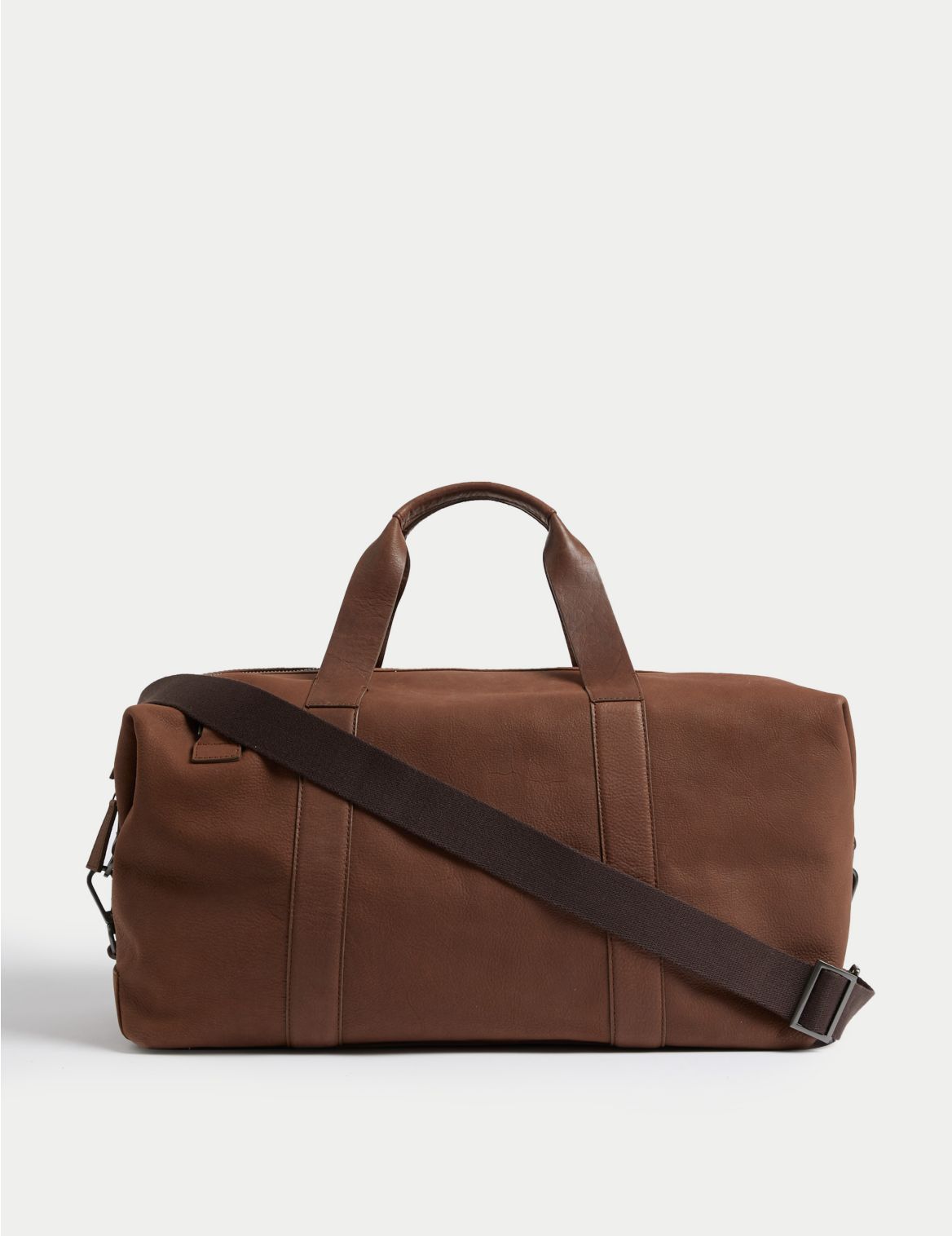 Premium Leather Weekend Bag brown