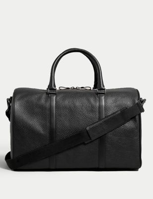 M&S Mens Leather Weekend Bag