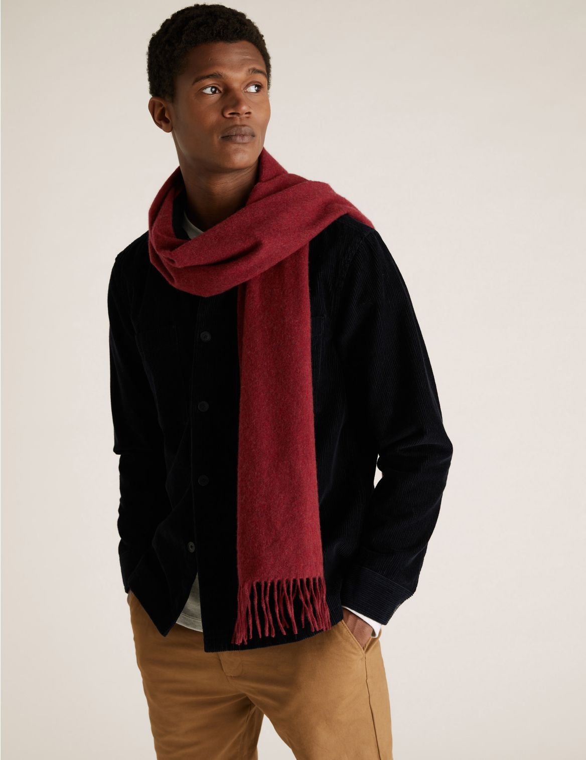 Pure Cashmere Scarf red