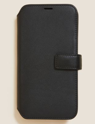 M&S Mens Leather Flip iPhone 11 Case