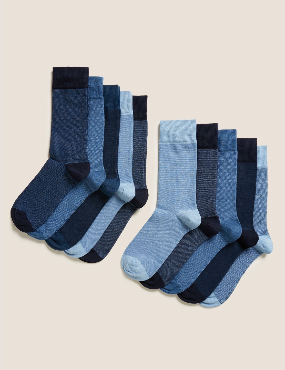 10 Pack Cool & Fresh&trade; Socks blue
