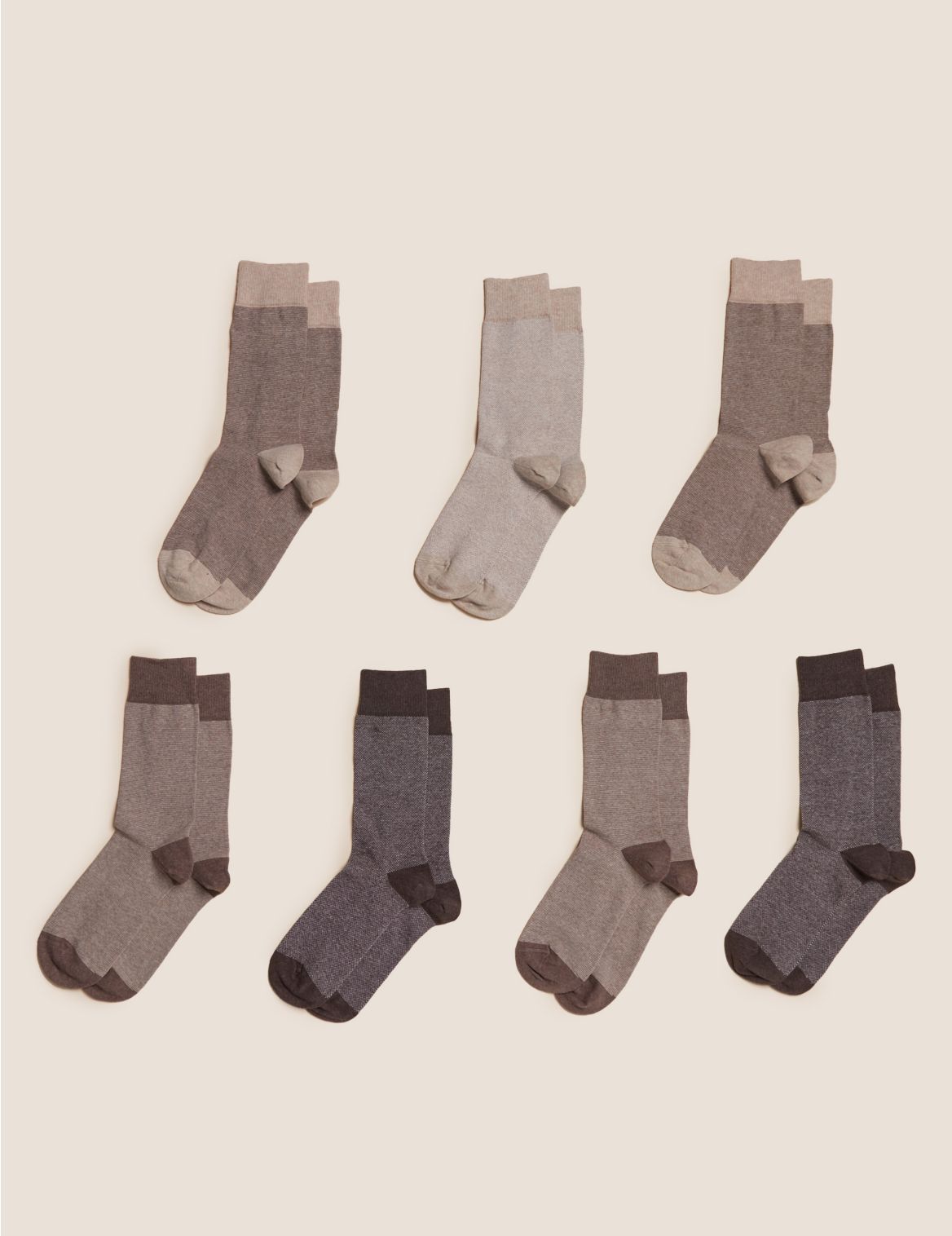 7 Pack Cool & Fresh&trade; Socks brown