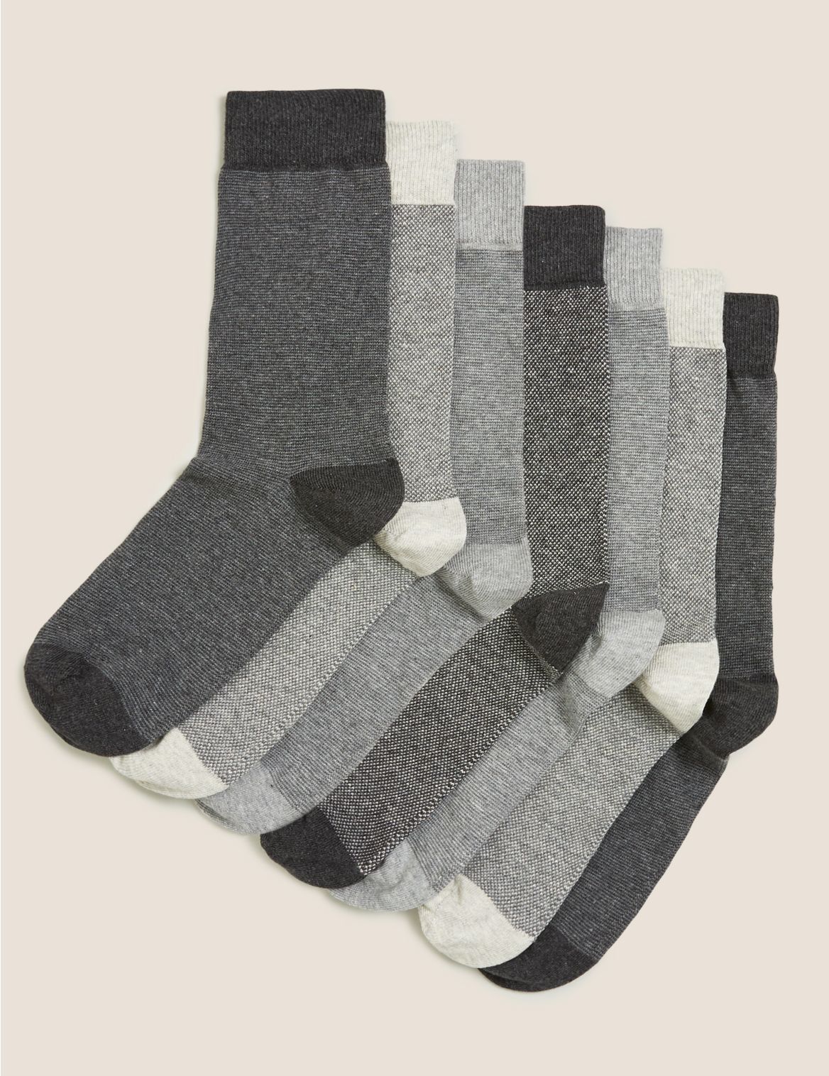 7 Pack Cool & Fresh&trade; Socks grey