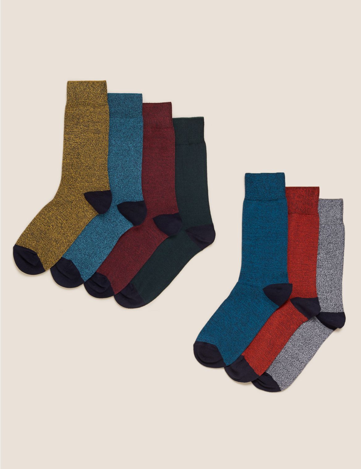 7 Pack Cotton Rich Cool & Fresh&trade; Socks multi-coloured