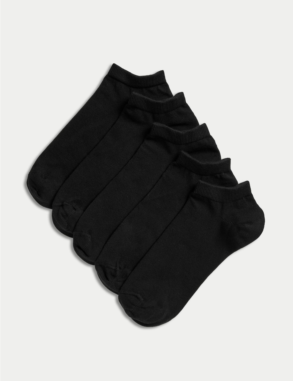 5 Pack Cool & Fresh&trade; Trainer Socks black
