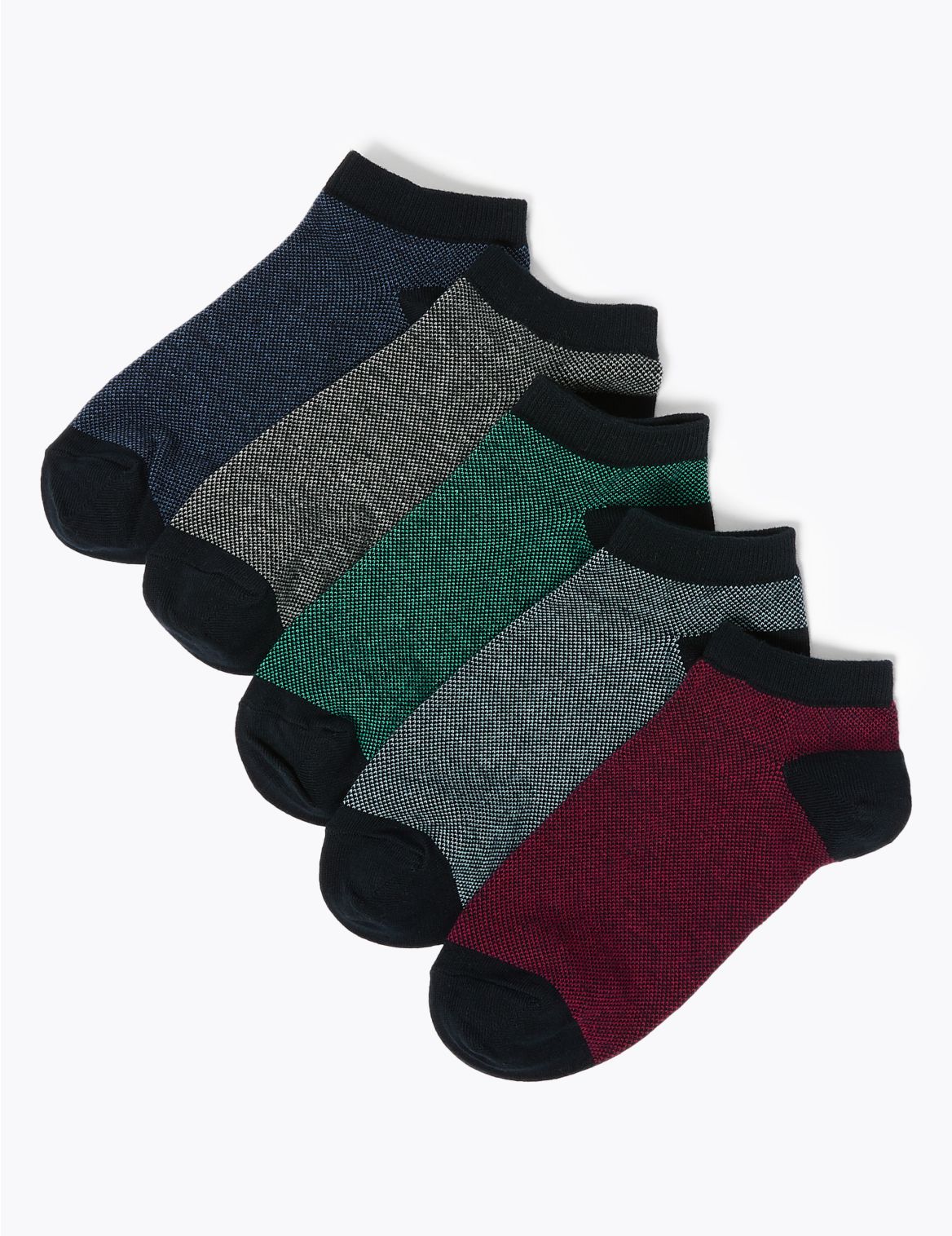 5 Pack Cool & Fresh&trade; Trainer Socks multi-coloured