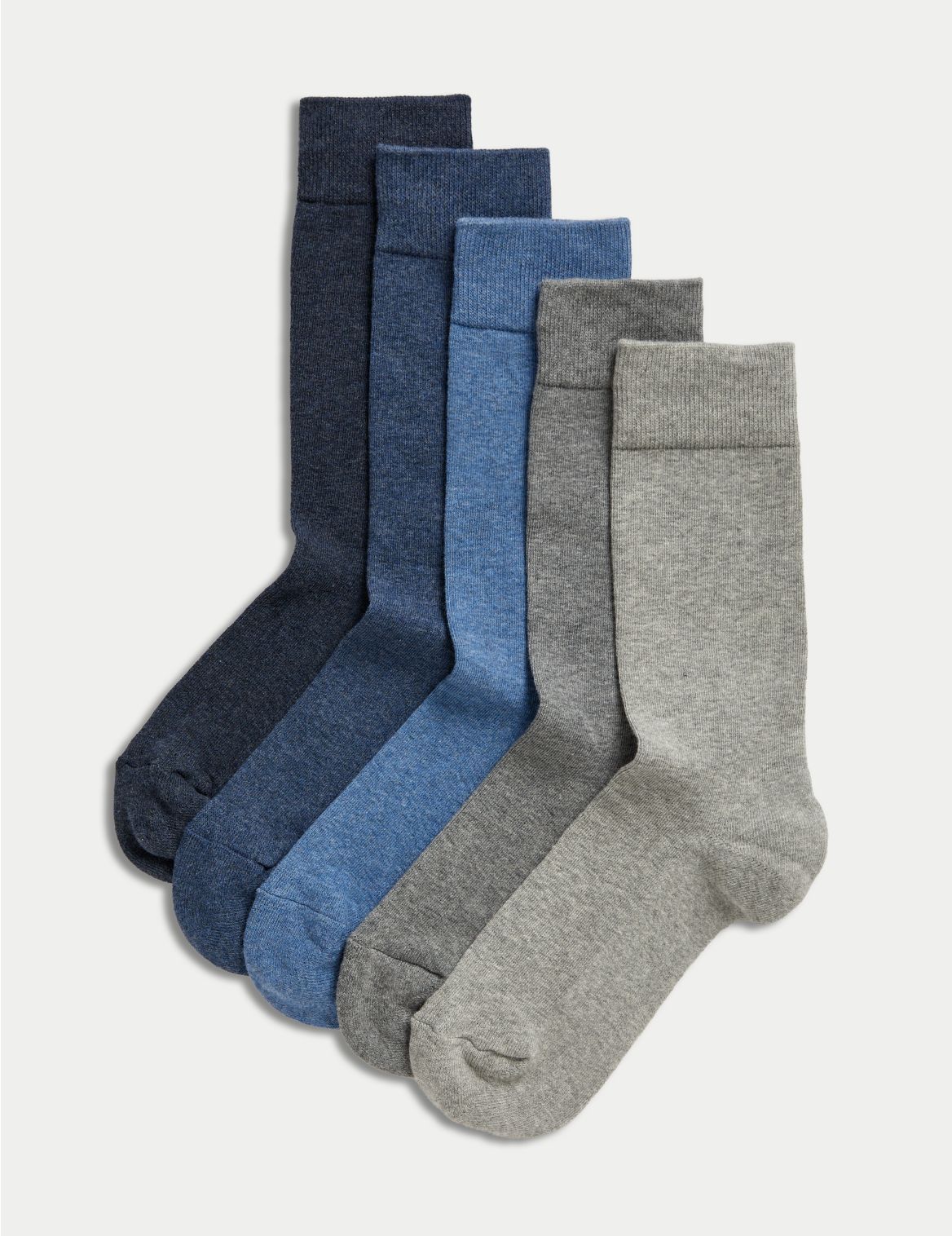 5 Pack Cool & Fresh&trade; Cushioned Socks blue