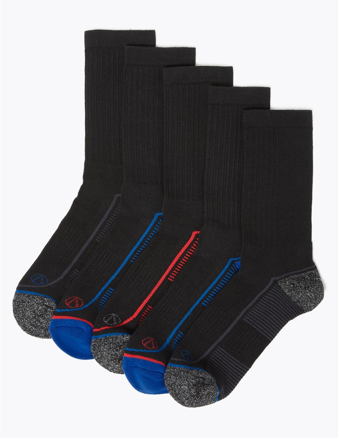 5 Pack Cool & Fresh&trade; Sport Socks black