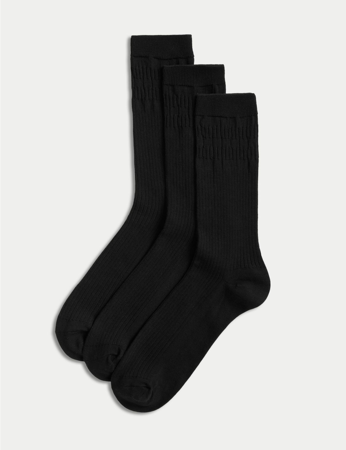 3 Pack Gentle Grip Socks black