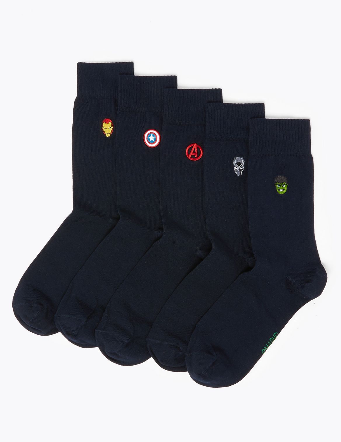 5 Pack Avengers&trade; Socks black