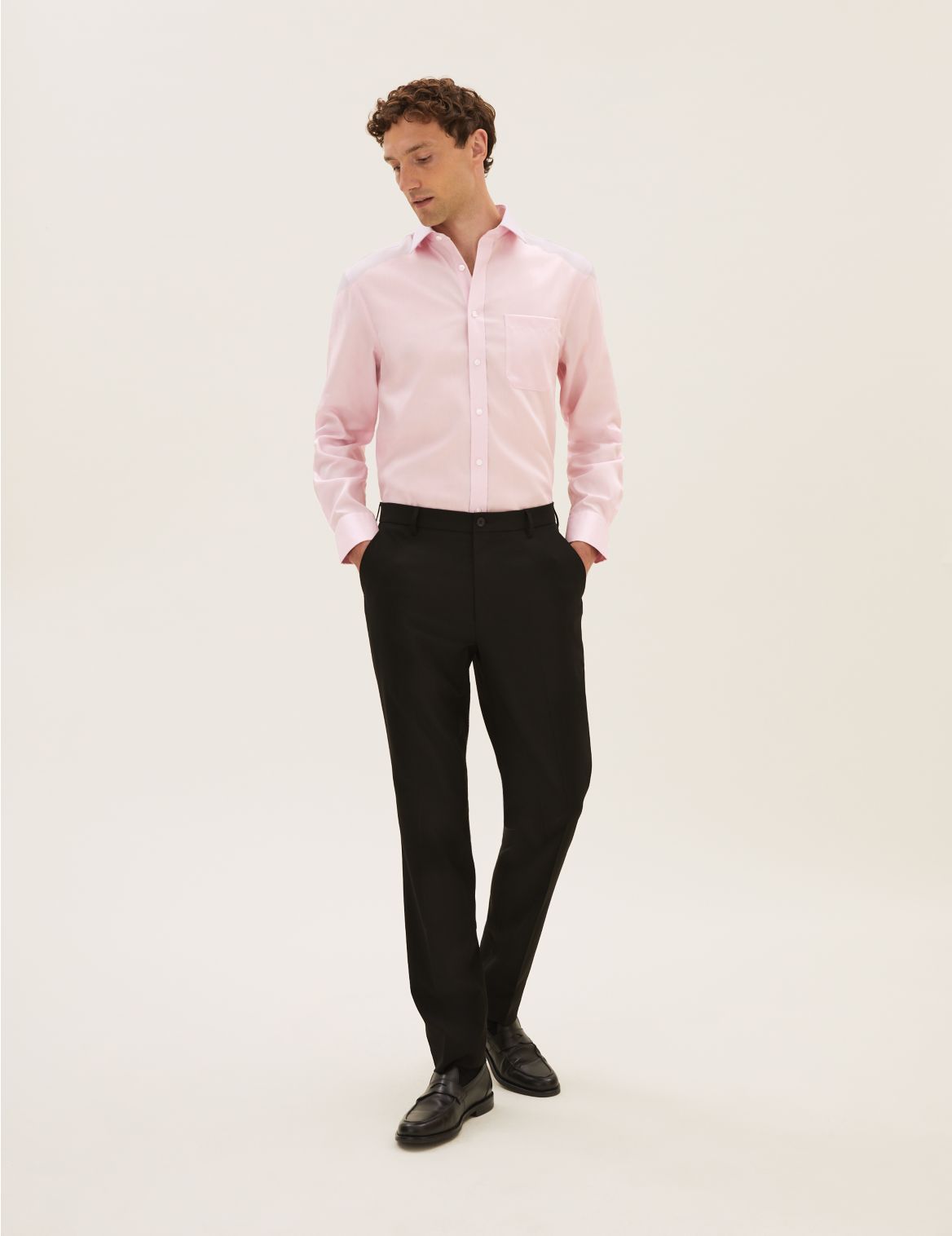 Regular Fit Cotton Non-Iron Shirt pink