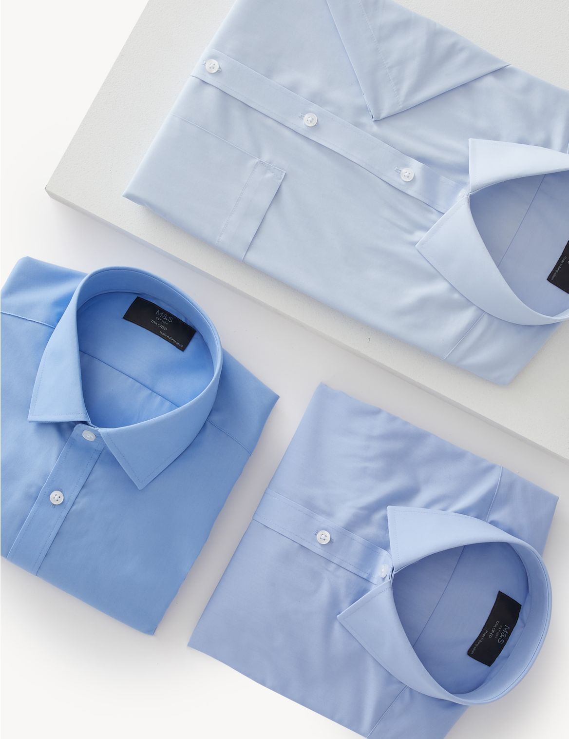 3 Pack Tailored Fit Short Sleeve Shirts blue