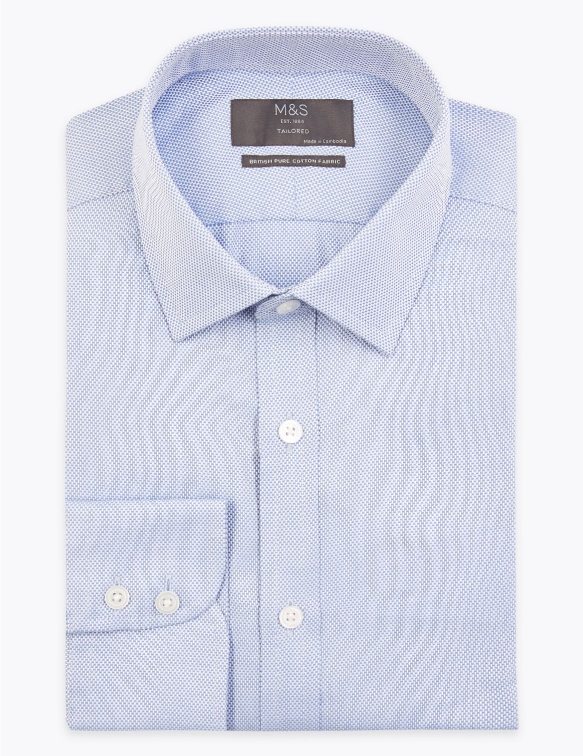 Tailored Fit English Fine Cotton Shirt blue