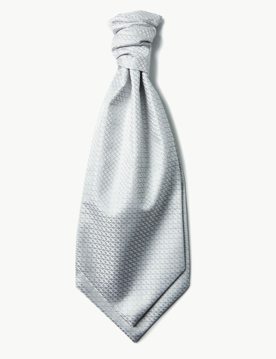 Jacquard Cravat & Pocket Square Set grey
