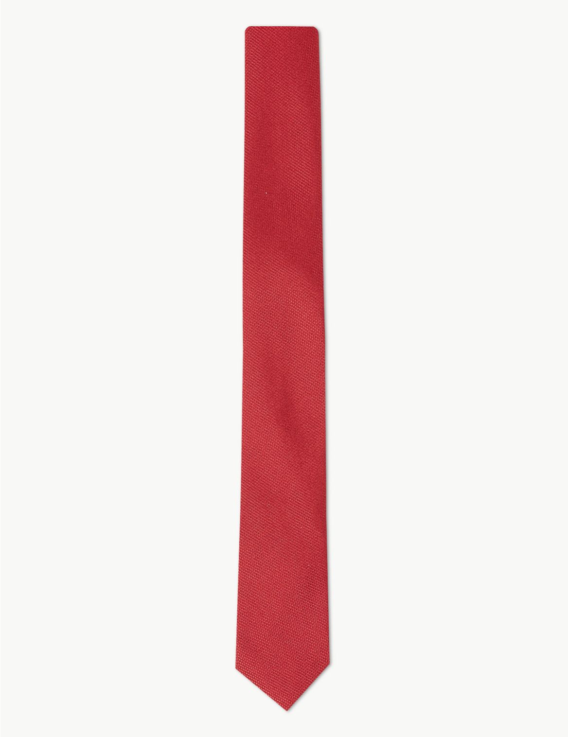 Skinny Textured Tie red