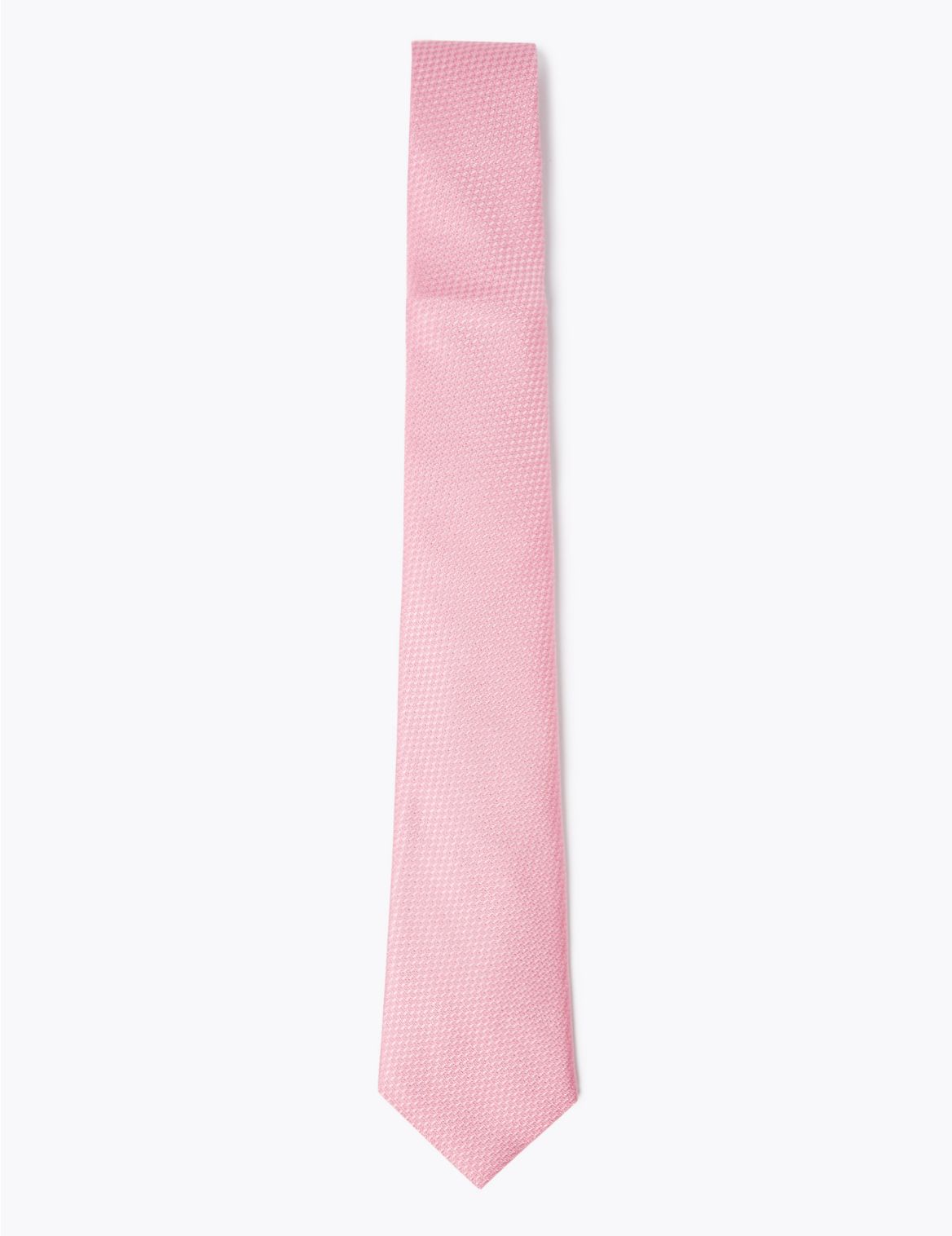 Textured Pure Silk Tie pink