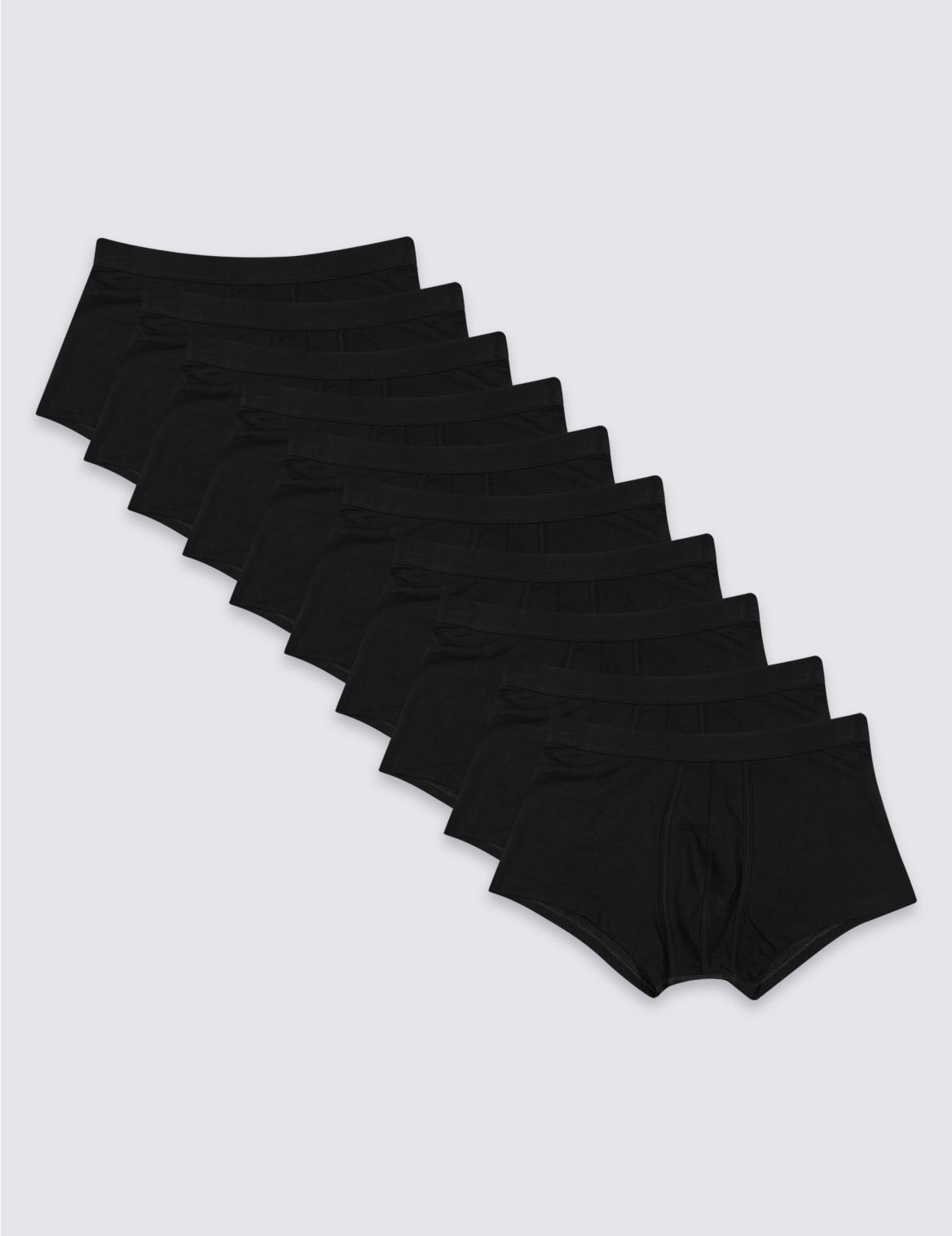 10 Pack Cool & Fresh&trade; Hipsters with Stretch black