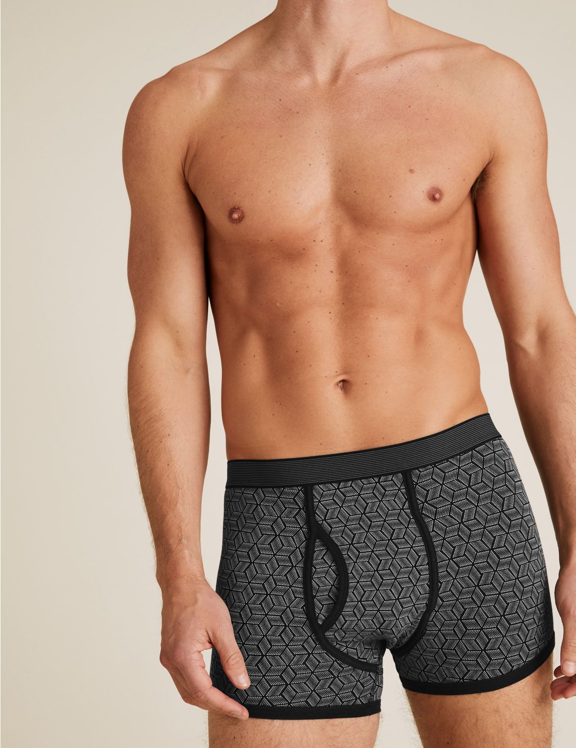 3 Pack Cotton Cool & Fresh&trade; Trunks grey