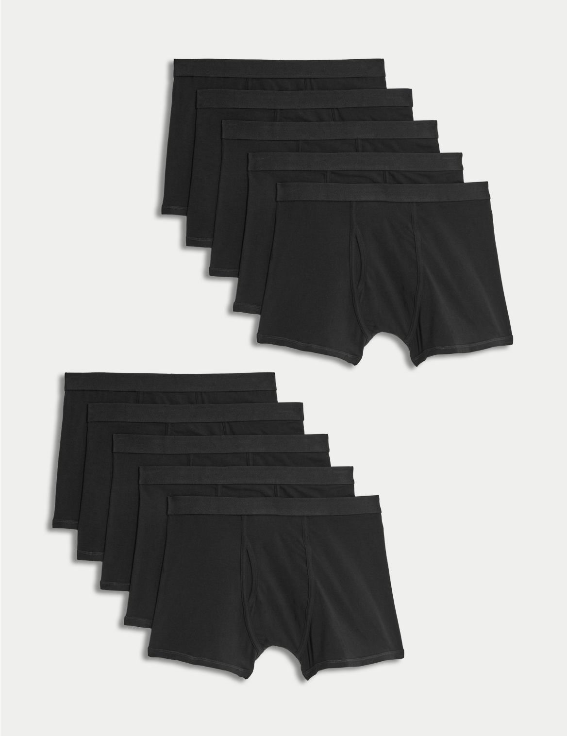 10 Pack Cotton Stretch Cool & Fresh&trade; Trunks black