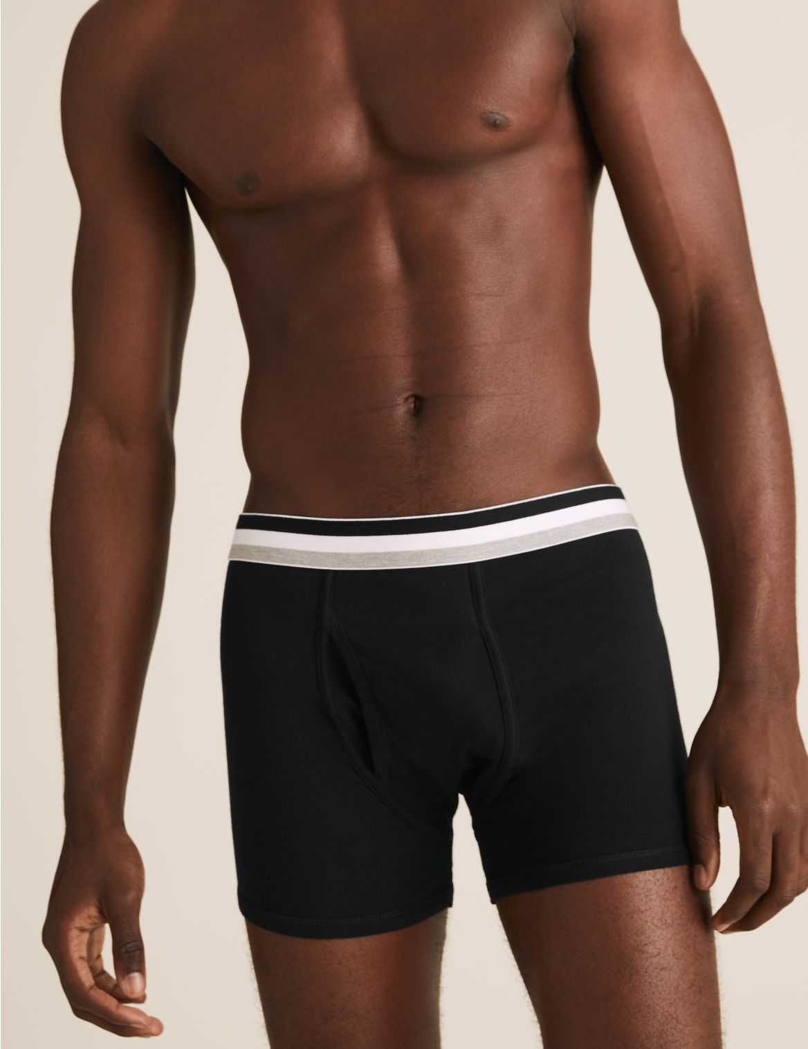 5 Pack Cotton Stretch Cool & Fresh&trade; Trunks black
