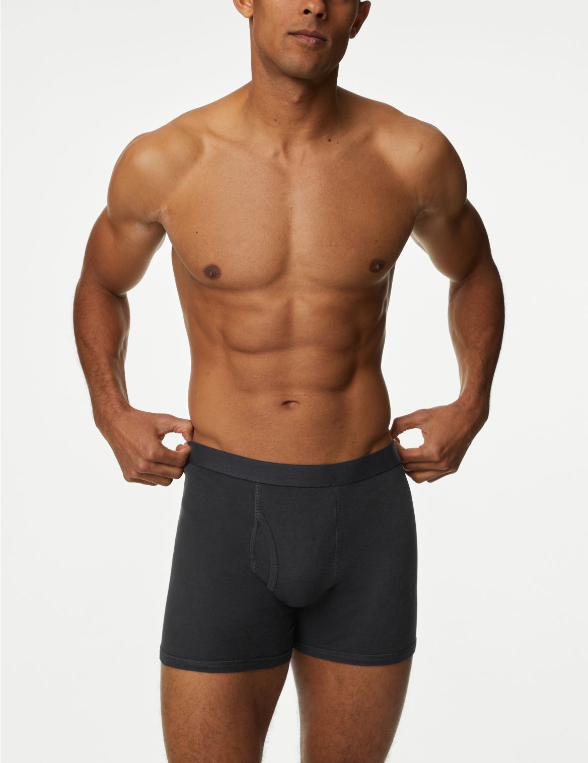 5 Pack Pure Cotton Cool & Fresh&trade; Trunks black