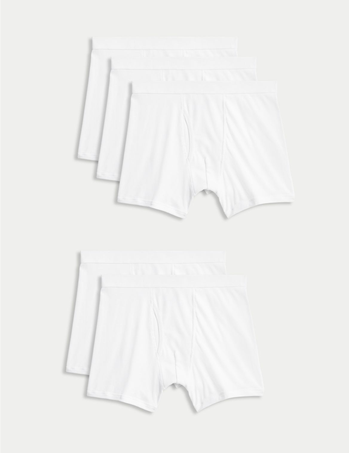5 Pack Pure Cotton Cool & Fresh&trade; Trunks white