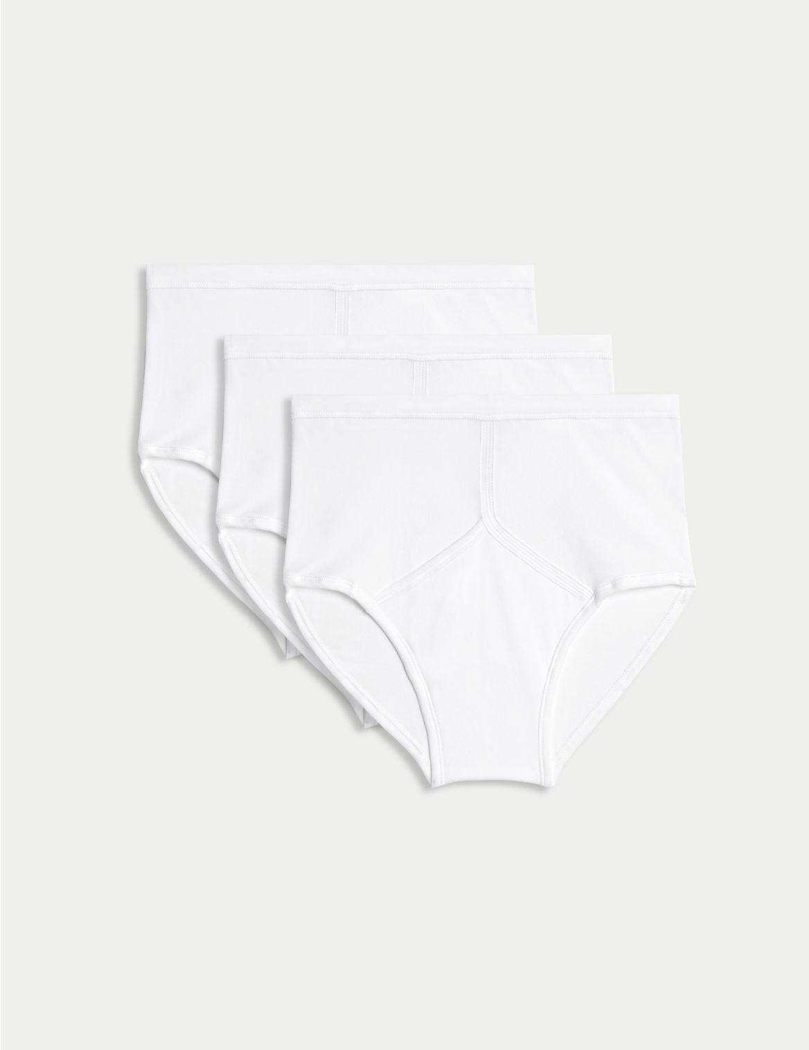 3 Pack Pure Cotton StayNew&trade; Briefs white