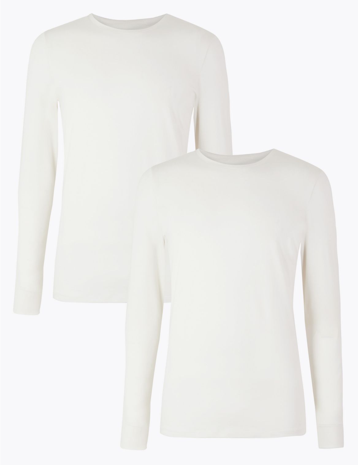 2 Pack Light Warmth Long Sleeve Thermal Tops cream