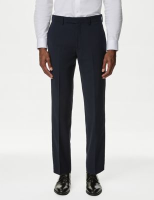 Autograph Men's Tailored Fit Performance Trousers - 34LNG - Navy, Navy,Neutral,Black