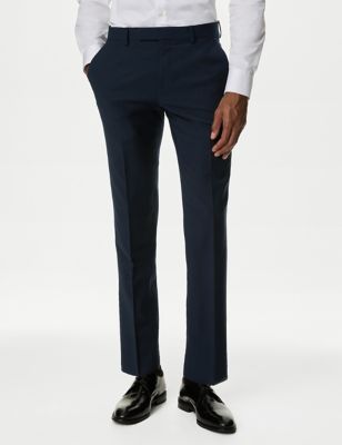Autograph Mens Slim Fit Performance Stretch Suit Trousers - 30SHT - Navy, Navy,Black