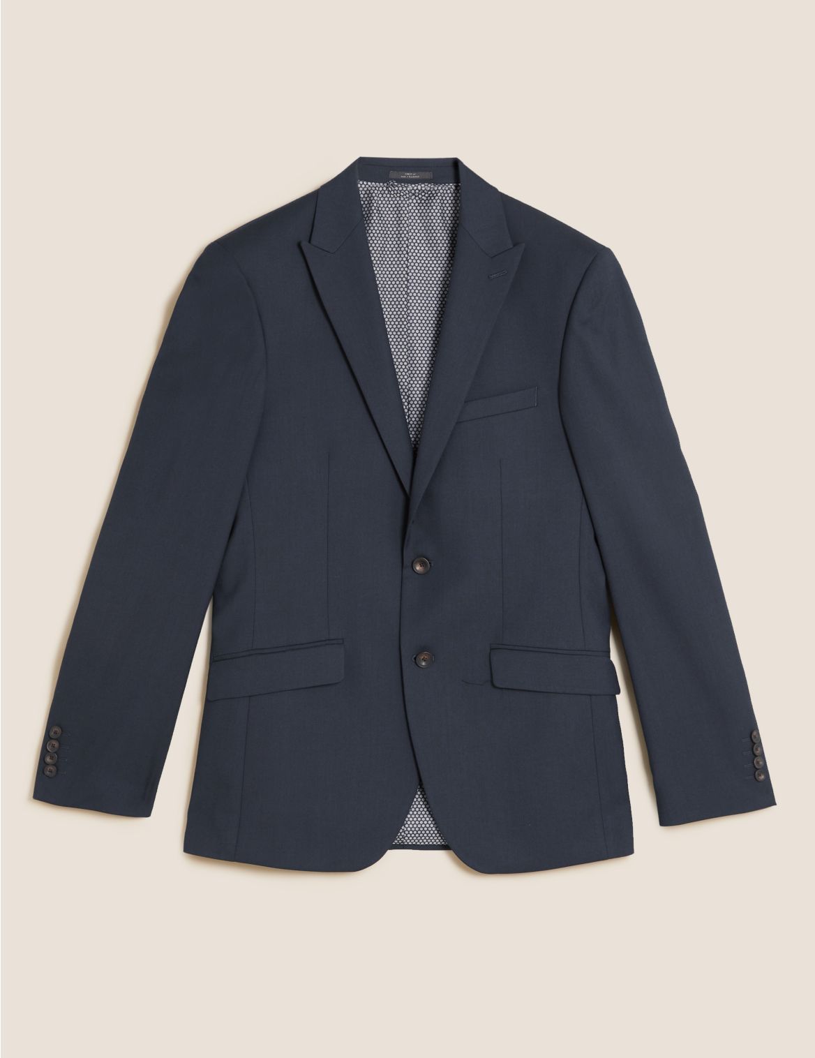 Tailored Fit Jacket with Stretch navy