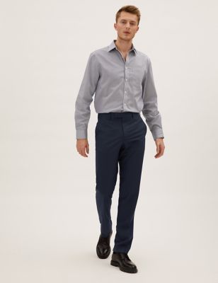 M&S Mens The Ultimate Black Tailored Fit Trousers
