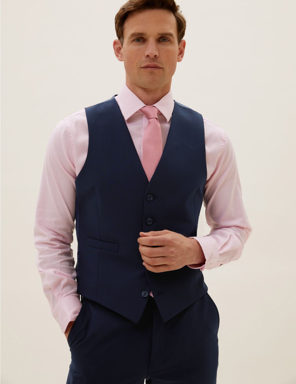 The Ultimate Navy Slim Fit Waistcoat with Stretch navy