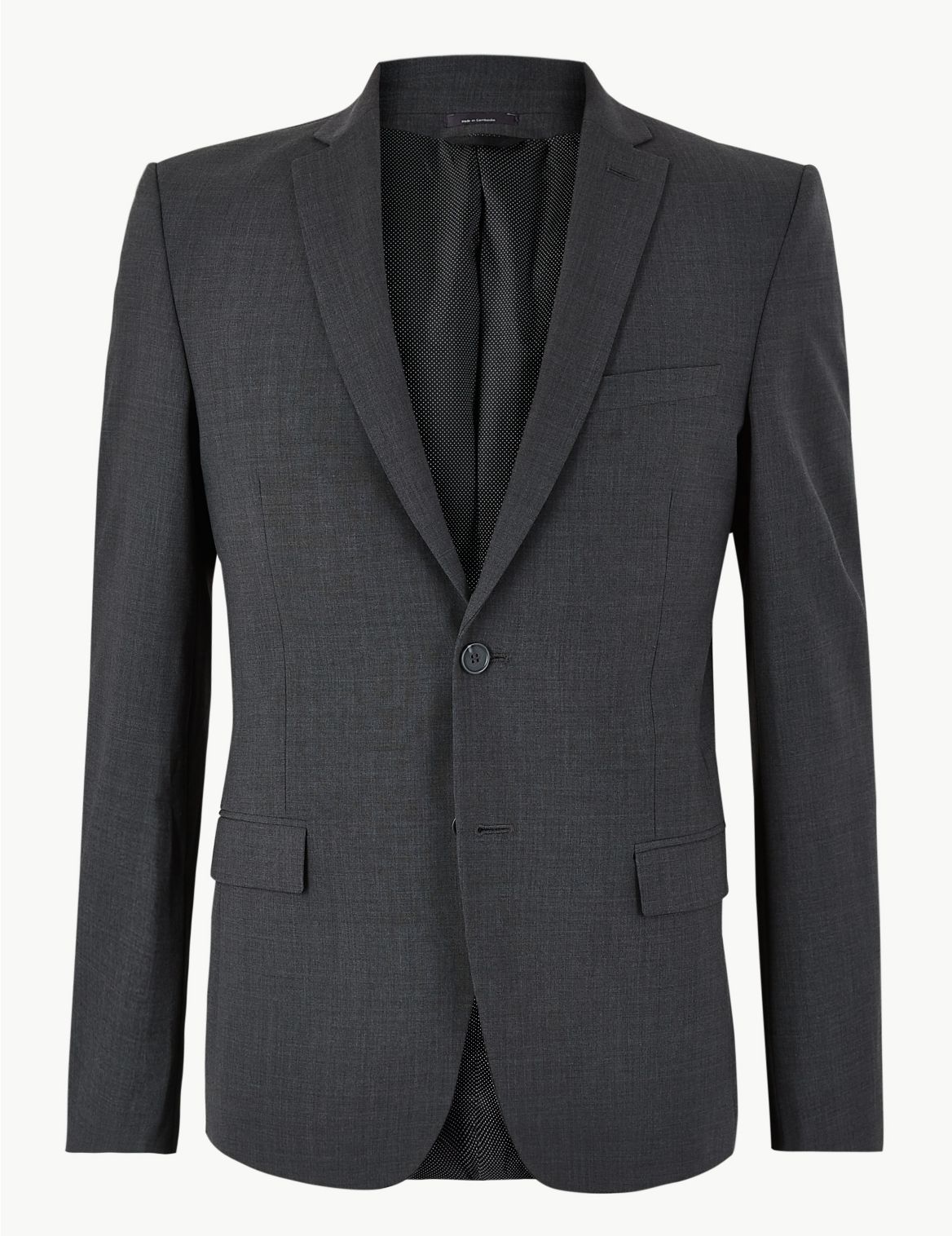 The Ultimate Charcoal Slim Fit Jacket grey