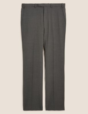 M&S Mens The Ultimate Charcoal Regular Fit Trousers