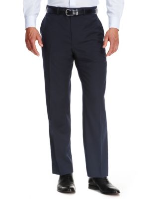 M & S Collection Ultimate Performance Flat Front Striped Trousers With ...