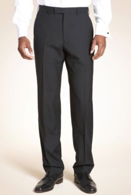Luxury Sartorial Big & Tall Pure Wool Supercrease Trousers | Feedworks