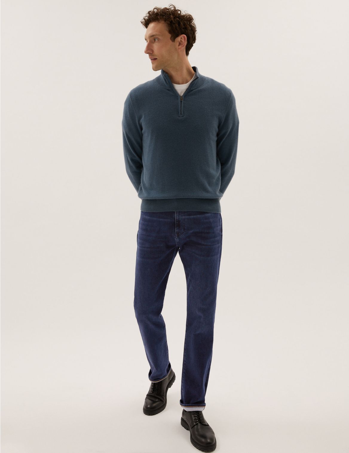 Straight Fit Supersoft Stretch Jeans navy