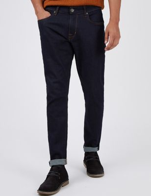 Ben Sherman Mens Straight Fit 5 Pocket Jeans - 30SML - Denim, Denim