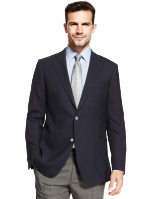 M & S Collection Pure Wool Travel Blazer | Topicbean