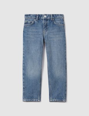 Reiss Boys Pure Cotton Jeans (3-14 Yrs) - 13-14 - Mid Blue, Mid Blue