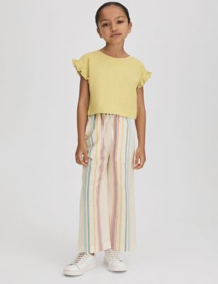 Reiss Girls Cotton Rich Striped Trousers (4-14 Yrs) - 10-11 - Multi, Multi