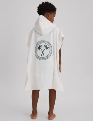Reiss Boys Cotton Rich Hooded Towel (3-9 Yrs) - 8-9 Y - White, White