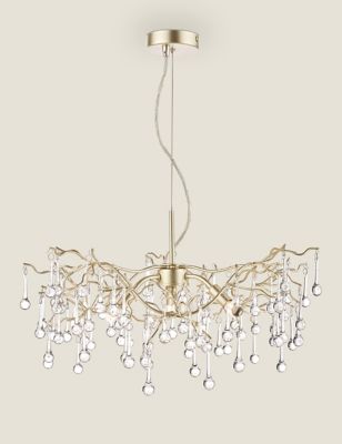 Laura Ashley Willow Pendant Light - Champagne, Champagne
